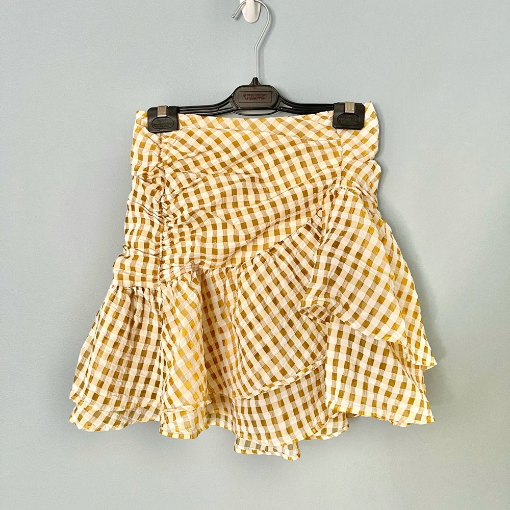 H&M Yellow Gingham Skirt